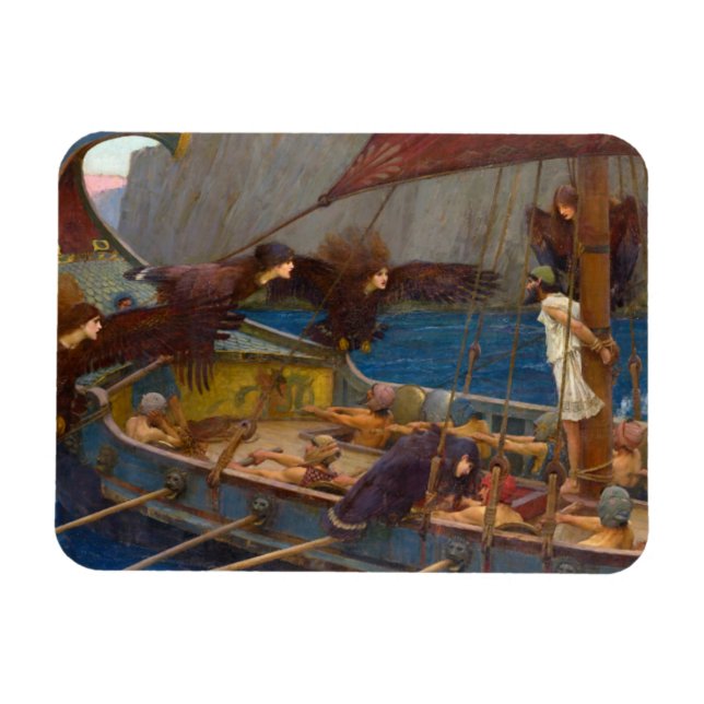 Ulysses und die Sirens von John William Waterhouse Magnet (Horizontal)