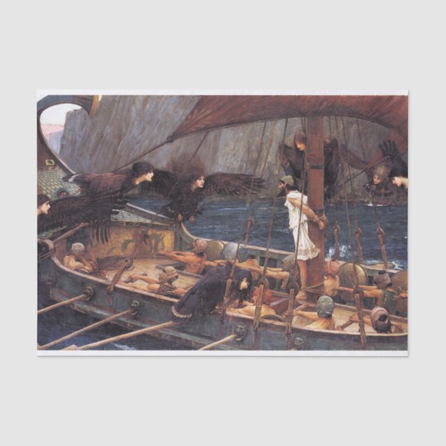 Ulysses und die Sirens von John William Waterhouse Seidenpapier (Vorderseite)