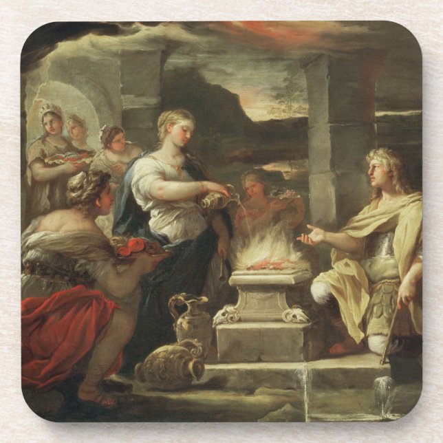 Ulysses und Kalypso Getränkeuntersetzer (Vorderseite)