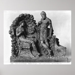 Ulysses und Kalypso, von Tanagra Poster