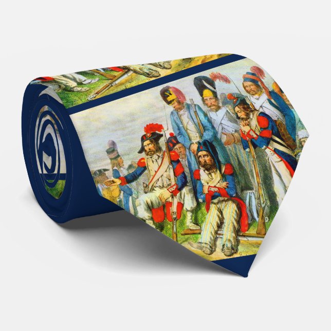 um 1796 Napoleons Soldaten  Krawatte (Gerollt)