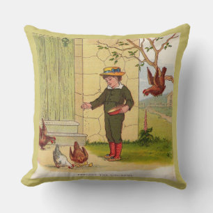 Um 1900 Fütterte die Hühner Kissen