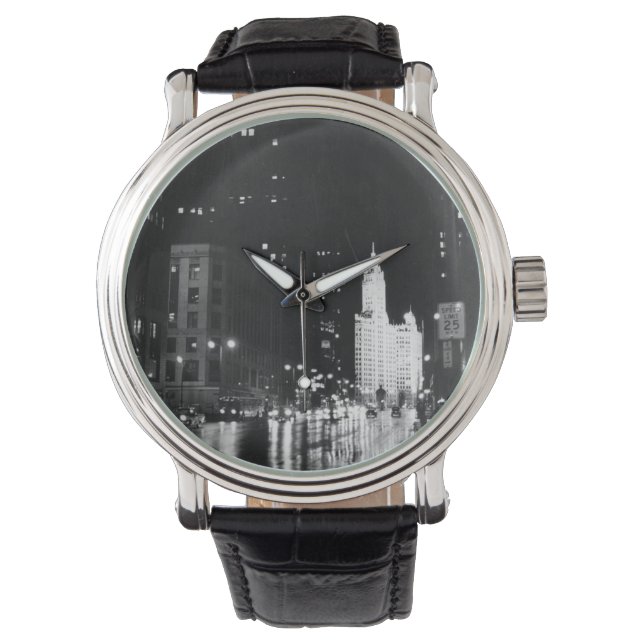 Um 1954: Ein Blick auf die Michigan Avenue Armbanduhr (Vorderseite)