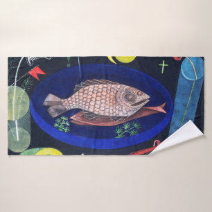 Um den Fisch herum, Paul Klee Badehandtuch