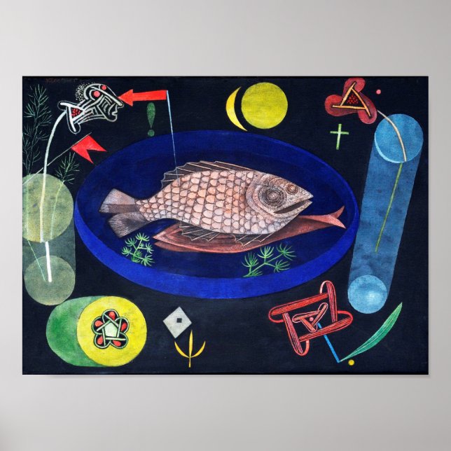 Um den Fisch herum, Paul Klee Poster (Vorne)