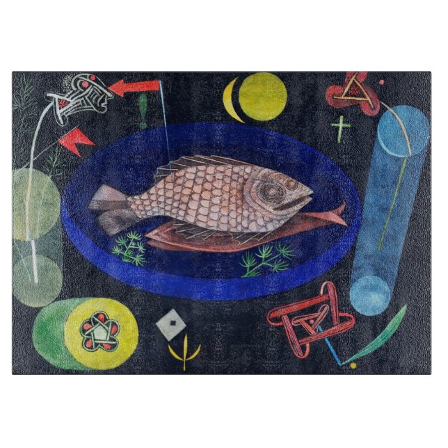 Um den Fisch herum, Paul Klee Schneidebrett (Vorderseite)