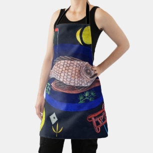 Um den Fisch herum, Paul Klee Schürze