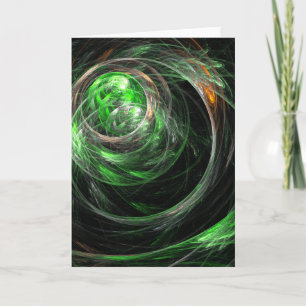 Um die Grußkarte "Grüne Abstrakte Kunst" Karte