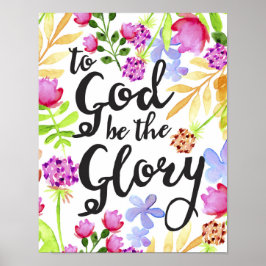Um Gottes willen sei der Kunstdruck mit der Blume Poster