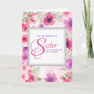 Um sich von Sis Floral Frame Muttertagskarte zu re Karte