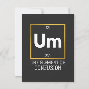 Um The Element of Verwirrung T-Shirt Dankeskarte