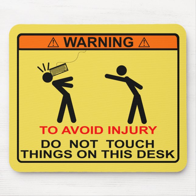 UM VERLETZUNG ZU VERMEIDEN, TUN SIE NICHT MOUSEPAD (Vorne)