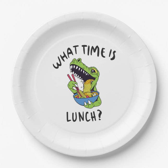 Um wie viel Uhr Mittag ist Pappteller (Vorderseite)
