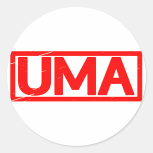 Uma-Briefmarke Runder Aufkleber