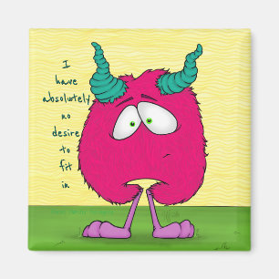 Uma das Monster, Magnet w/quote