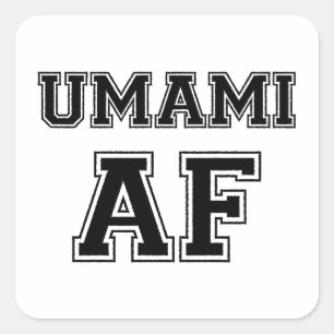 UMAMI AF QUADRATISCHER AUFKLEBER