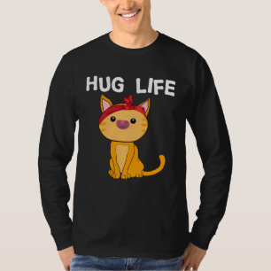 Umarme das Leben Süße Katzenkatze Musik Festival K T-Shirt