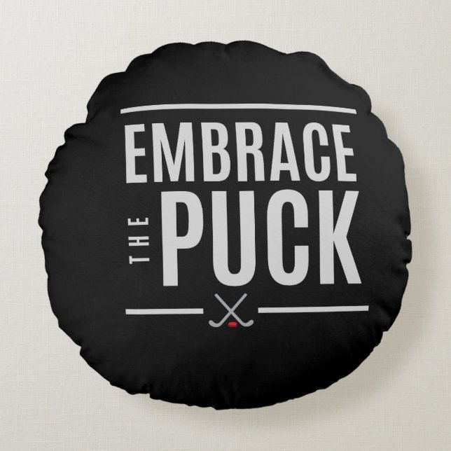Umarme das Puck Hockey Kissen (Vorderseite)