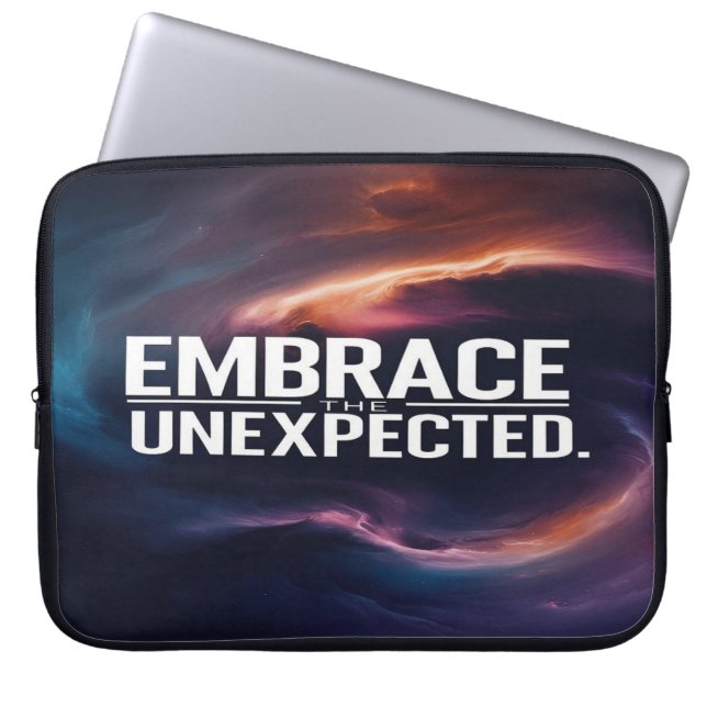 Umarme das Unerwartete Laptopschutzhülle (Vorderseite)
