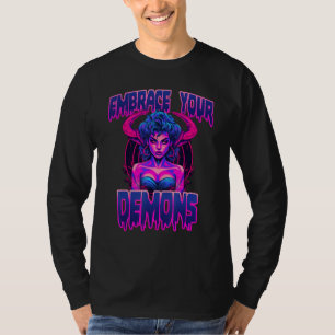 Umarme deinen inneren Dämon 80er Death Metal Succu T-Shirt