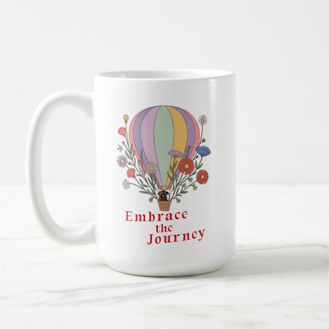 Umarme die Reise Kaffeetasse (Links)