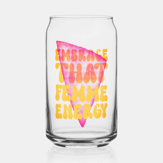 Umarme diese feminine Energie Glas (Vorderseite)