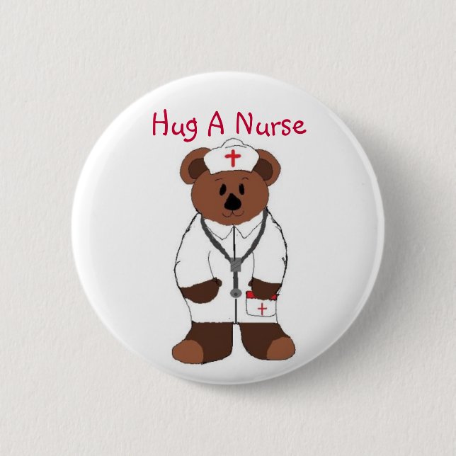 Umarme einen Krankenpfleger Button (Vorderseite)