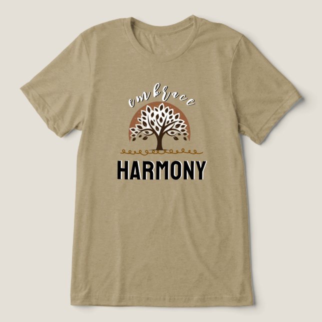 Umarme Harmonie Abstrakter Baum Tri-Blend Shirt (Design Vorderseite)