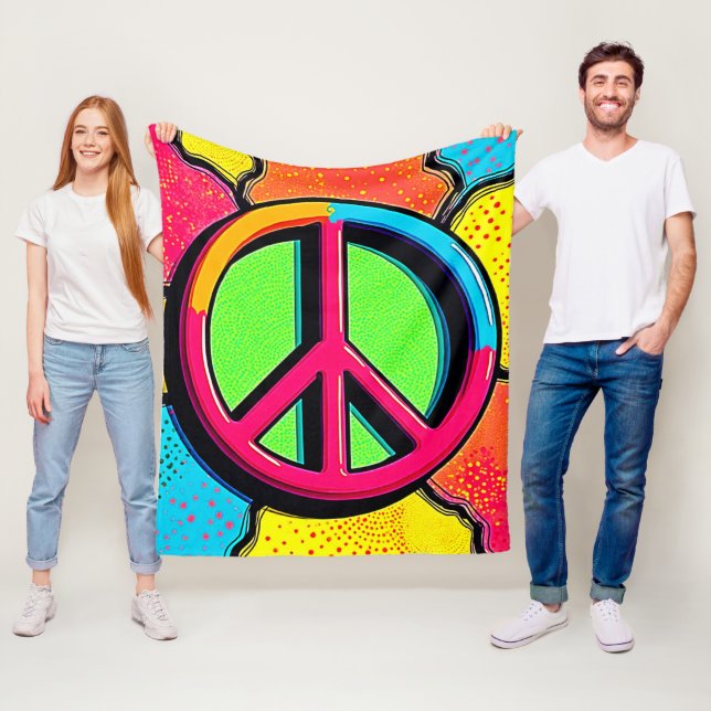 Umarme inneren Frieden und Freude Fleecedecke (Beispiel)