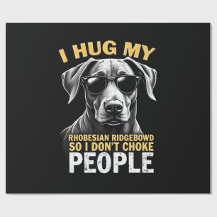 Umarme meinen Rhodesian Ridgeback, damit ich Leute Geschenkpapier