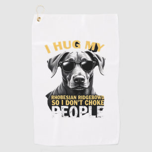 Umarme meinen Rhodesian Ridgeback, damit ich Leute Golfhandtuch