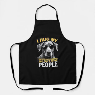 Umarme meinen Rhodesian Ridgeback, damit ich Leute Schürze
