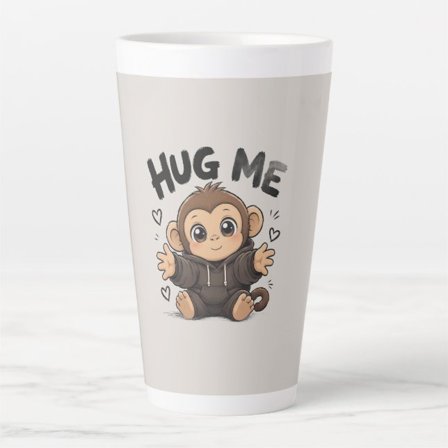 Umarme mich Affe Milchtasse (Vorderseite)