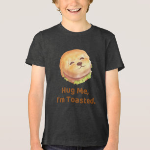 Umarme mich, ich bin getoastet: Süße Burger-Hundef Tri-Blend Shirt