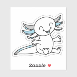 Umarme mich! Niedlicher Axolotl in den Farben des  Aufkleber