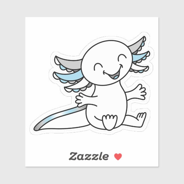 Umarme mich! Niedlicher Axolotl in den Farben des  Aufkleber (Blatt)
