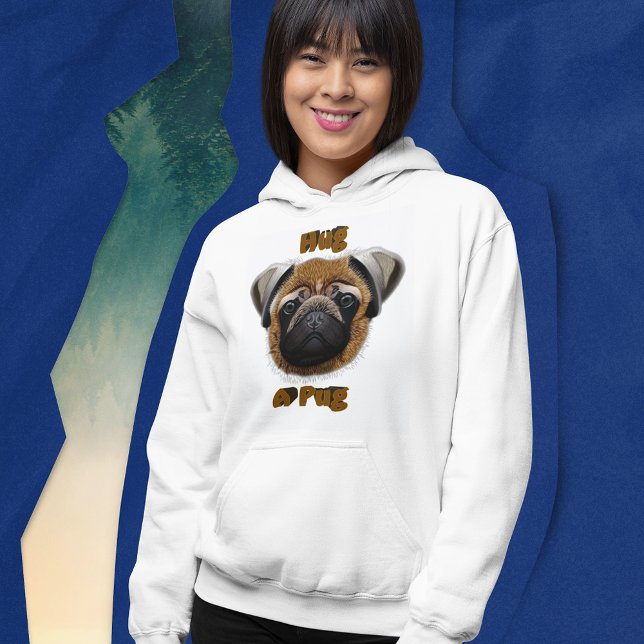 Umarmen eines Mops Hoodie (Von Creator hochgeladen)