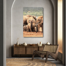 Umarmen Sie die kleine ElefantenLeinwand gerahmt Leinwanddruck