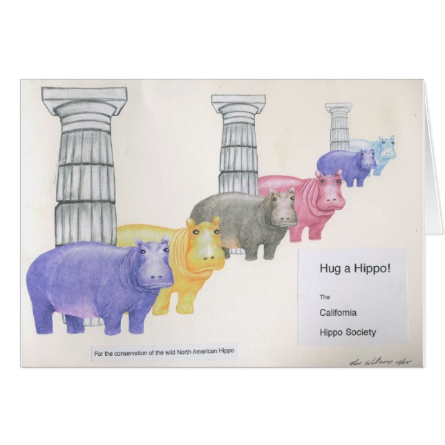 Umarmen Sie ein Flusspferd! (Vorderseite (Horizontal))