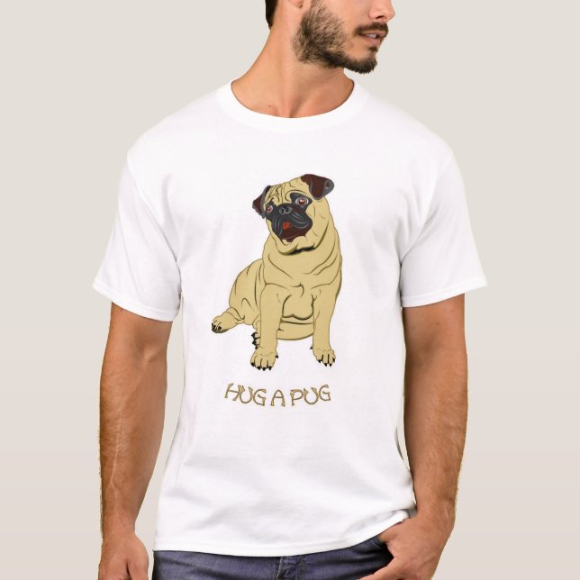 Umarmen Sie einen Mops T-Shirt (Vorderseite)