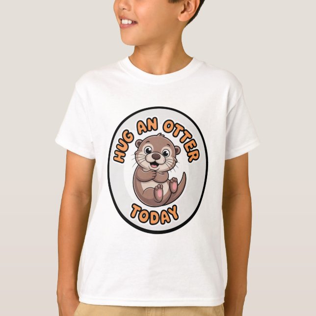 Umarmen Sie heute einen Otter T-Shirt (Vorderseite)