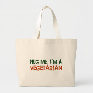 Umarmen Sie mich, den ich ein Vegetarier bin Jumbo Stoffbeutel
