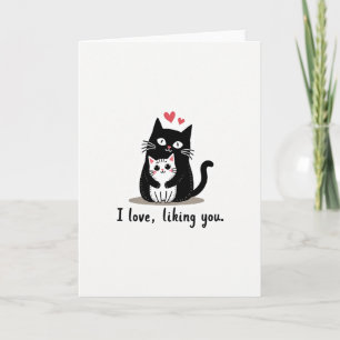 Umarmende Katzen Lieben Dich Karte