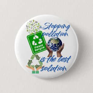 Umarmt unseren Planeten - Öko-Engagement-Button Button