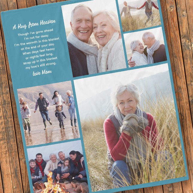 Umarmung aus dem Himmelsfoto-Collage-Beileid Fleecedecke (Von Creator hochgeladen)