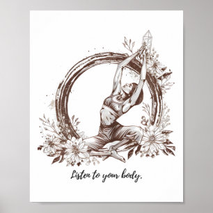 Umarmung Deines Zen - Yoga und Meditation Inspirie Poster
