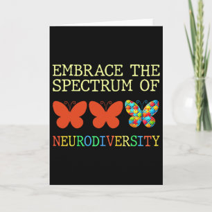 Umarmung des Spektrums der Neurodiversität Autismu Karte