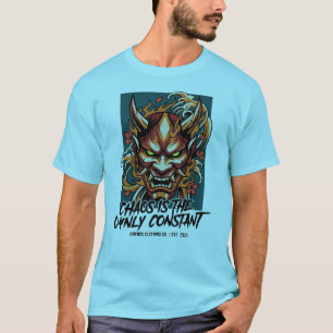 Umarmung-des-Sturms-Oni-Maske-T-Shirt – Chaos ist T-Shirt