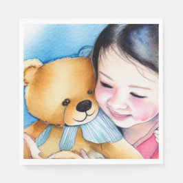 Umarmung eines Bären Serviette