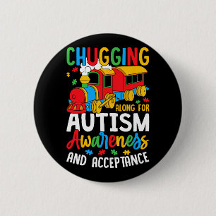 Umarmung für die Akzeptanz des Autismus Tra Button